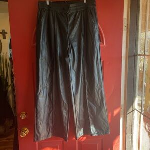 NWOT Who wore what polyurethane wide leg pants